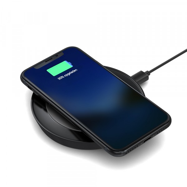 BeHello Draadloze Oplader 5W - Qi gecertificeerd - Zwart voor oa iPhone 11/Xs/Xr en Samsung S10/S9/S