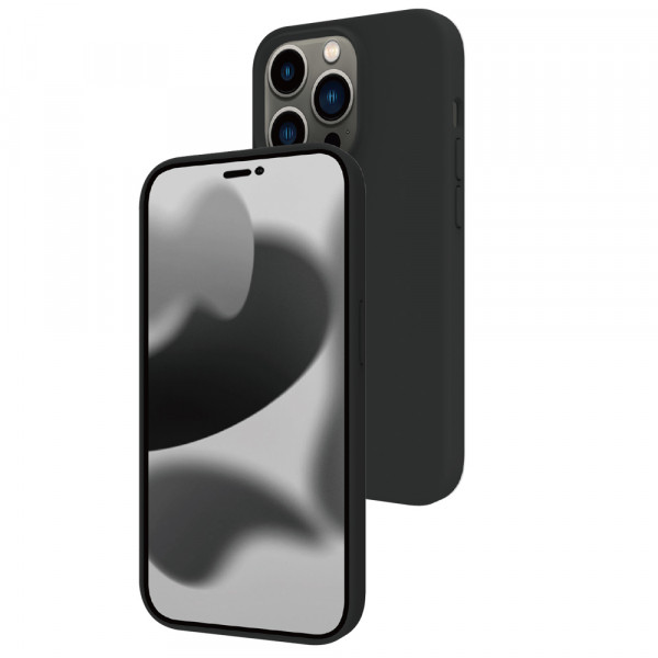 BeHello iPhone 14 Pro Soft Touch Case Magnetic Ring Black