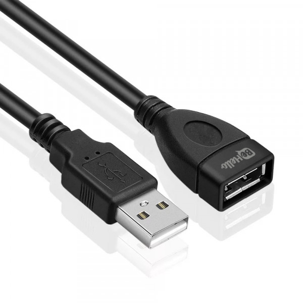 BeHello Cable USB-A (female) to USB-A (male) 2m Black