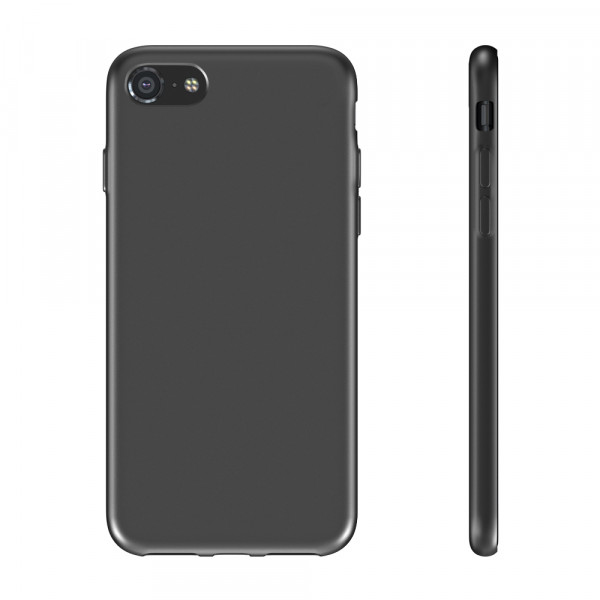 BeHello iPhone SE (2020) / 8 / 7 / 6 / 6s Liquid Siliconen Hoesje - Zwart