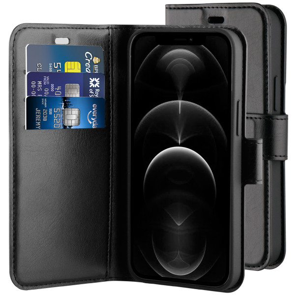 BeHello iPhone 12 / 12 Pro Gel Wallet Hoesje - Zwart