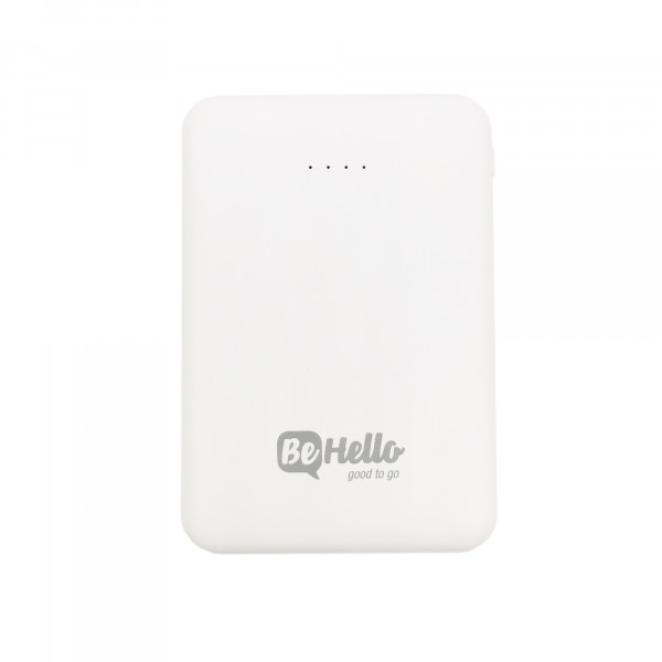 BeHello Powerbank 5000mAh Compact Size 2 USB White