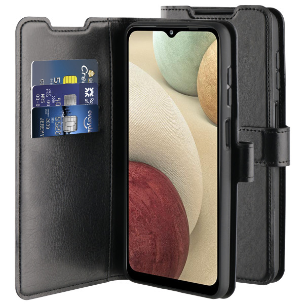 BeHello Samsung Galaxy A12 Gel Wallet Case Black