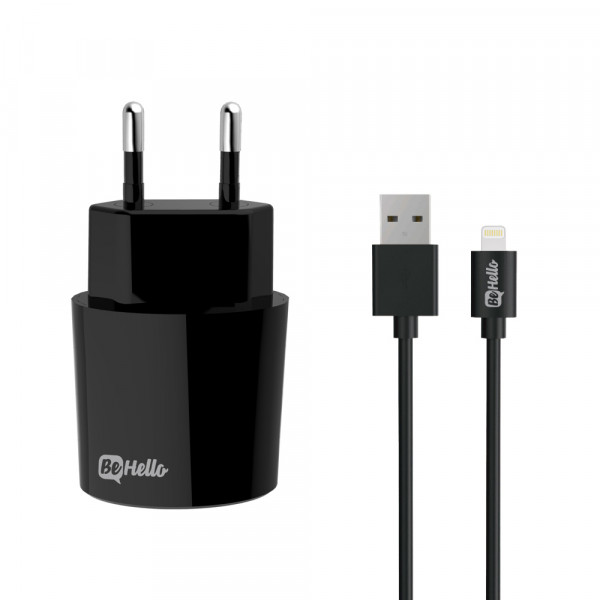BeHello Charger 2.1A Plus Lightning Cable Black