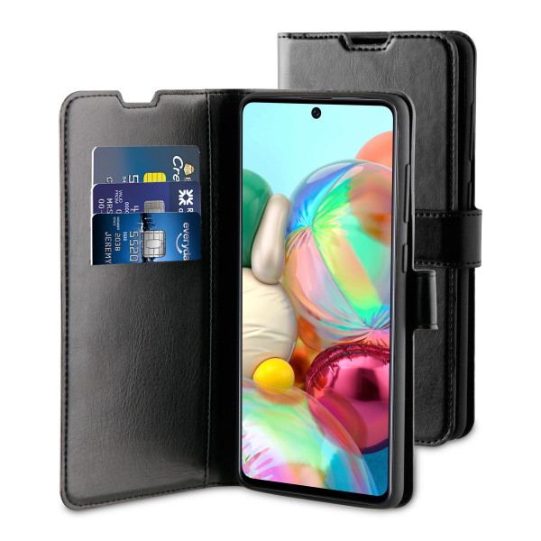 BeHello Samsung Galaxy A71 Gel Wallet Case Black
