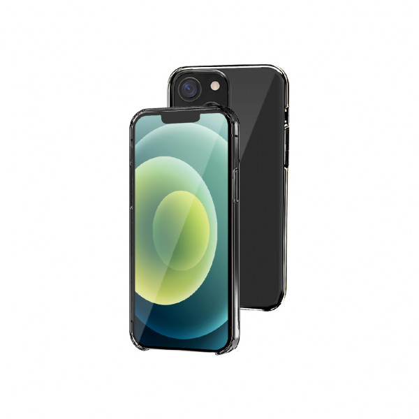 BeHello iPhone 13 Eco-friendly Crystal Case Transparent-Grey Edges