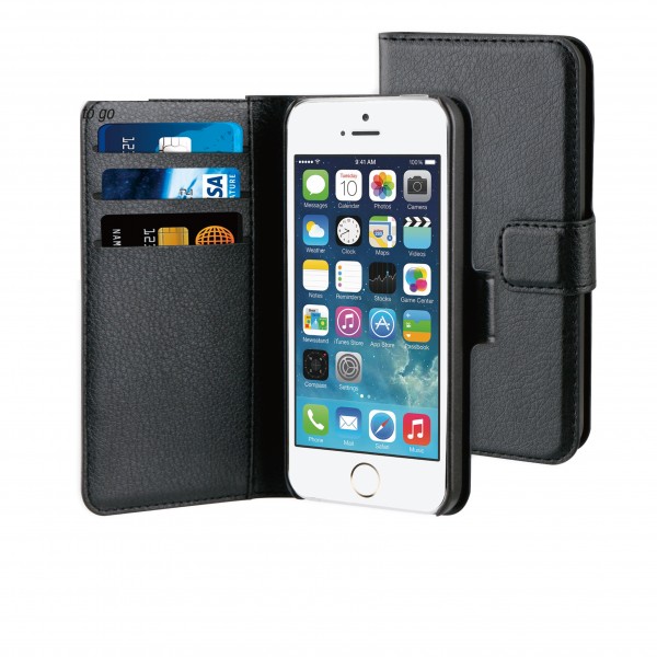 BeHello iPhone 5 / 5S / SE Wallet Hoesje - Zwart